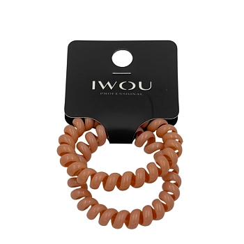 IWOU PROFESSIONAL Резинка пружинка Глянец розово-бежевая 2шт, фото 2