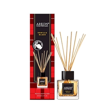 Диффузор ароматический, ванильный черный / HOME PERFUME STICKS TARTAN Vanilla Black 50 мл