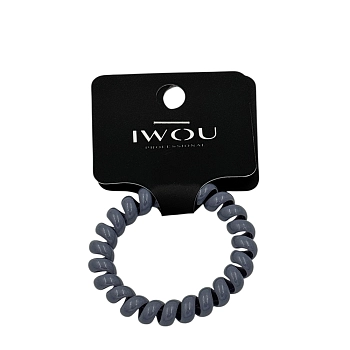 Резинка пружинка Глянец темно-серая 1шт