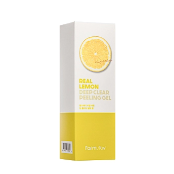 FARMSTAY Гель-скатка отшелушивающая для лица с лимоном / Real Lemon Deep Clear Peeling Gel 100 мл, фото 2