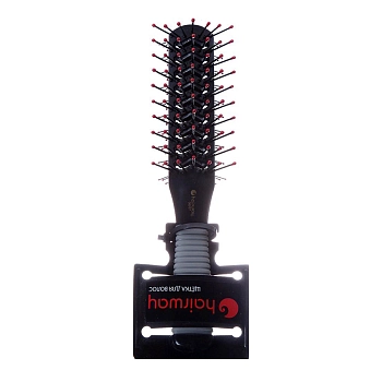 HAIRWAY Щетка Tunnel двухсторонняя, на пластиковой основе, нейлоновые штифты, 2х7 рядов, фото 3