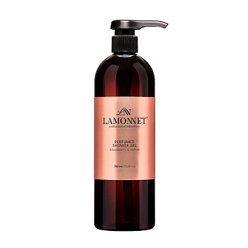 Гель парфюмированный для душа, черная вишня и сандаловое дерево / LAMONNET 750 мл