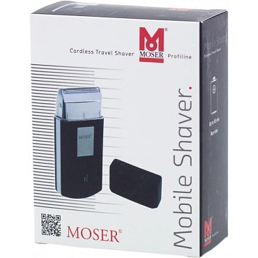 MOSER Бритва мужская компактная с тиммером для окантовки, черная / MOSER TRAVEL SHAVER 3615-0051
