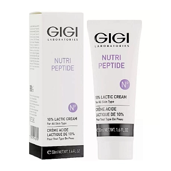 GIGI Крем пептидный с 10% молочной кислотой / Lactic cream 10% NUTRI-PEPTIDE 50 мл, фото 2