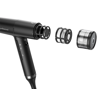GA MA Фен IQ1 PERFETTO OXY-ACTIVE черный, 2 насадки и диффузор, 2000 Вт, фото 4