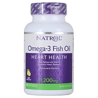 Добавка биологически активная к пище Омега 3 рыбий жир софт гель / Omega-3 Fish Oil 1200 мг 60 капсул, NATROL