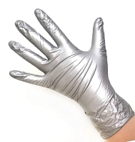 Перчатки нитриловые серебристые XL Safe & Care 100 шт, SAFE & CARE