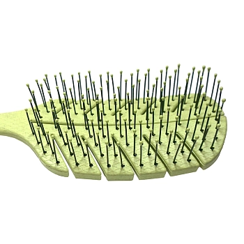 SOLOMEYA Био-расческа массажная для волос мини, зеленая / Scalp Massage Bio Hair Brush mini Green, фото 4