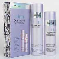 ESTEL PROFESSIONAL Набор для гладкости и блеска волос (шампунь 250 мл, бальзам 200 мл) OTIUM DIAMOND, фото 3