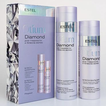 ESTEL PROFESSIONAL Набор для гладкости и блеска волос (шампунь 250 мл, бальзам 200 мл) OTIUM DIAMOND