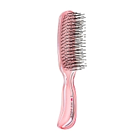 I LOVE MY HAIR Щетка парикмахерская для волос Aqua Brush, розовая прозрачная М, фото 3