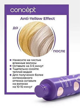 CONCEPT Бальзам оттеночный, эффект карамельный блонд / ANTI-YELLOW 1000 мл