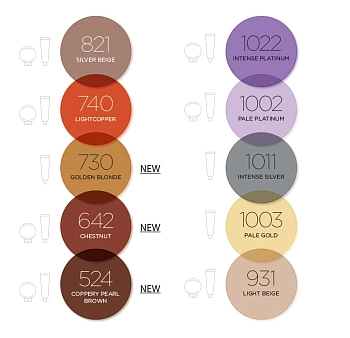 REVLON PROFESSIONAL 821 крем-краска для волос без аммиака, серебристо-бежевый / Nutri Color Filters 240 мл, фото 4