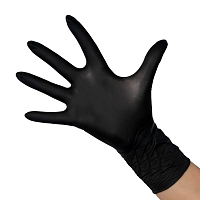SAFE & CARE Перчатки нитрил черные S / Safe&Care ZN 318 100 шт, фото 1