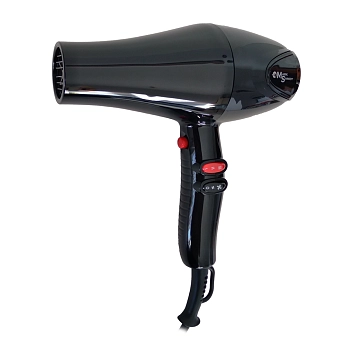 Фен Mark Shmidt чёрный, 2 насадки 2400W