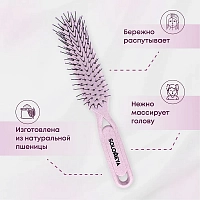 SOLOMEYA Расческа для распутывания волос, пастельно-сиреневая / Detangler Hairbrush for Wet & Dry Hair Pastel Lilac, фото 3