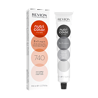 REVLON PROFESSIONAL 740 крем-краска для волос без аммиака, медный / Nutri Color Filters 100 мл, фото 2