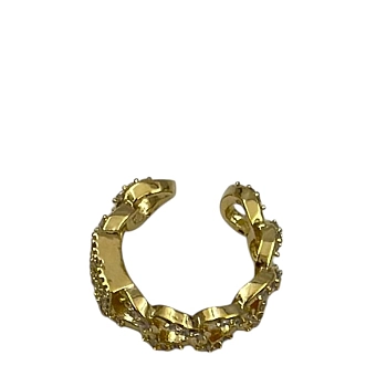 IWOU PROFESSIONAL Кафф Цепь со стразами цвет золото, фото 3