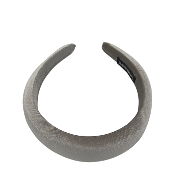 Ободок для волос Бархат цвет стальной 3см