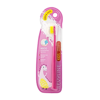 Щетка зубная детская от 3 до 12 лет, розовая / KIDS S4800