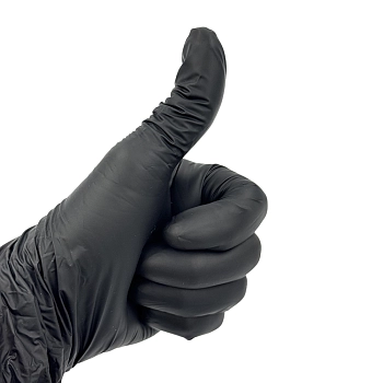 Перчатки вин-нитр S черные/ Wally Plastic 100 шт