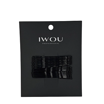 Невидимки черные волна 55мм 20 шт