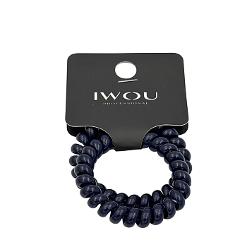 IWOU PROFESSIONAL Резинка пружинка Глянец темно-синяя 2шт, фото 2