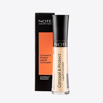 NOTE Консилер жидкий маскирующий защитный 01 / CONCEAL & PROTECT LIQUID CONCEALER 4,5 мл, фото 2