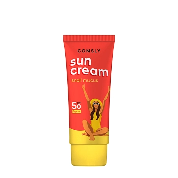Крем солнцезащитный для комбинированной и жирной кожи с муцином улитки SPF 50+/PA+++ / Consly 50 мл