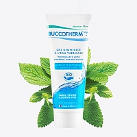 BUCCOTHERM Гель-паста зубная для чувствительных десен без фтора и термальной водой / BUCCOTHERM 75 мл, фото 3