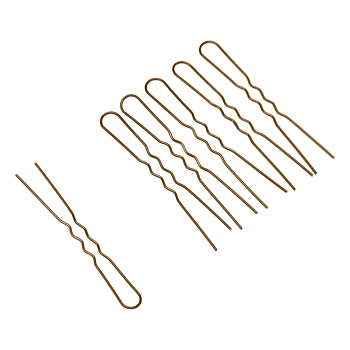 DEWAL PROFESSIONAL Шпильки коричневые, волна, тонкие 45 мм, 60 шт/уп (на блистере), фото 2