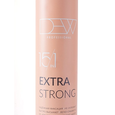 DEW PROFESSIONAL Лак для волос экстрасильной фиксации 15в1 / Extra Strong 500 мл