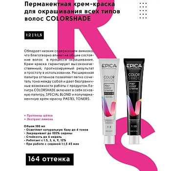 EPICA PROFESSIONAL 111 Graphite крем-краска для волос, пастельное тонирование Графит / Colorshade 100 мл, фото 4
