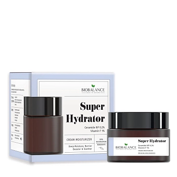 BIOBALANCE Крем для лица с церамидами 0,2% + Витамином F 1% / SUPER HYDRATOR CREAM 50 мл, фото 2
