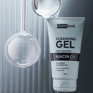 PHARMLEVEL Гель очищающий для микробиома кожи / NIACIN 150 мл