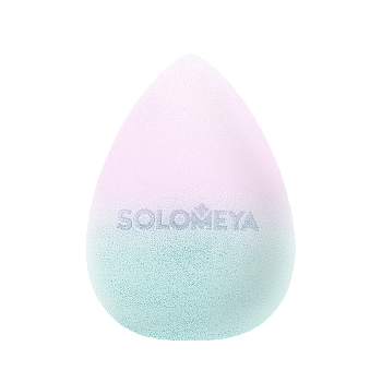 SOLOMEYA Спонж косметический для макияжа меняющий цвет, в упаковке-яйцо / Color Changing blending sponge Blue-pink 1 шт, фото 2
