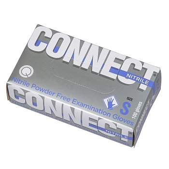 ЧИСТОВЬЕ Перчатки нитрил голубые медицинские S Connect Blue Nitrile 100 шт, фото 2