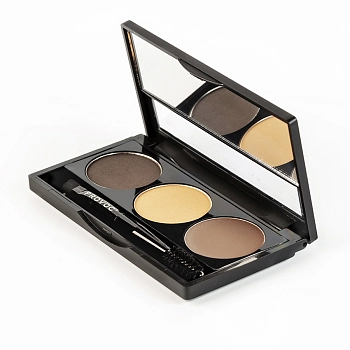 PROVOC Набор теней для бровей, 04 темно-коричневый / EYEBROWNS Brow Palette 3,9 гр, фото 2