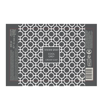 VIVIAN GRAY Крем-мыло, холодный-серый / Vivian Gray Geometrical Cream Soap Cool Grey  400 мл, фото 2