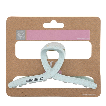 DEWAL BEAUTY Заколка-краб для волос, бабочка, мятная 1 шт, фото 3