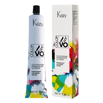 KEZY 1.00 Крем-краска перманентная для волос, черный / Color Vivo 100 мл, фото 2