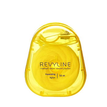 REVYLINE Нить зубная вощеная 840D, нейлон, 50 м, желтая / Expanding, фото 2