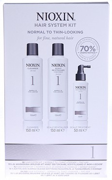 NIOXIN Набор для волос Система 1 (шампунь очищающий 150 мл, кондиционер увлажняющий 150 мл, маска питательная 50 мл)