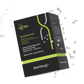 BIOHYALUX Сыворотка матирующая для проблемной и жирной кожи / На Purifying Serum 30*1,5 мл, фото 4