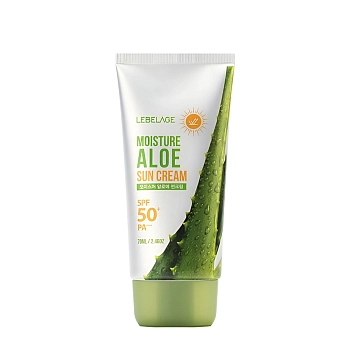 Крем солнцезащитный увлажняющий с экстрактом алоэ SPF50+ / Lebelage Moisture Aloe Sun Cream 70 мл