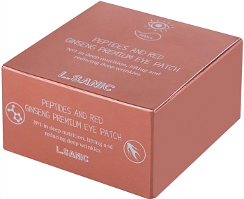 L.SANIC Патчи гидрогелевые с пептидами и экстрактом красного женьшеня для области вокруг глаз 60 шт, фото 5