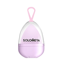 Спонж косметический для макияжа меняющий цвет, в упаковке-яйцо / Color Changing blending sponge Purple-pink 1 шт, SOLOMEYA