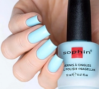 SOPHIN 0351 лак для ногтей, разбеленный голубой / Matte Allure 12 мл, фото 3