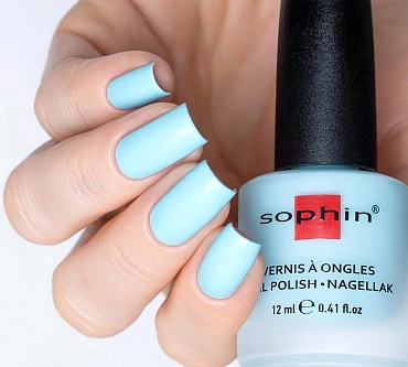SOPHIN 0351 лак для ногтей, разбеленный голубой / Matte Allure 12 мл