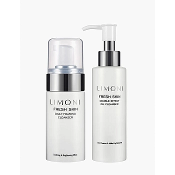 LIMONI Набор для очищения кожи (пенка 100 мл, масло 120 мл) Fresh Skin Foam Cleansing Set, фото 2